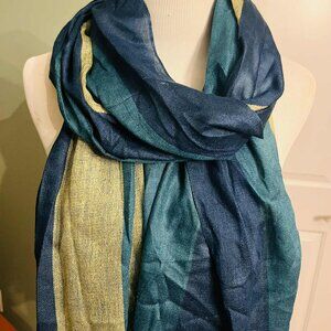 Vintage Striped Scarf – Silky Viscose Elegance by Sana